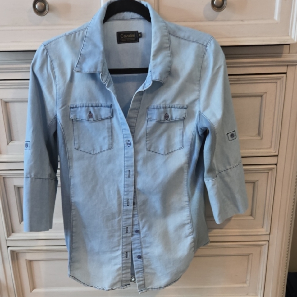 Cavallini Light Blue Button-Up Shirt